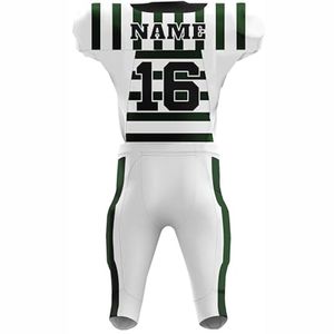 Maillot de football américain pour adulte, design personnalisé OEM, respirant, anti-humidité, protection UV, vêtements d'entraînement, manches courtes - Product Image 3