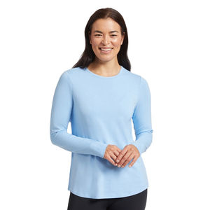 Camisetas de mujer al por mayor, camisetas de algodón de verano, camisetas de manga larga teñidas de color sólido claro - Product Image 1