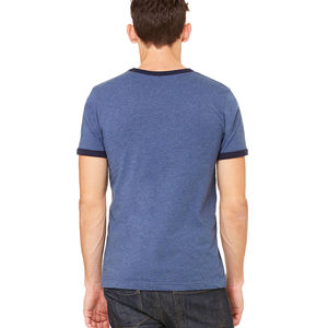 T-shirts Bella Canvas Tri-blend Ringer personnalisés avec impression avant et arrière, avec votre image, pour hommes - Product Image 4