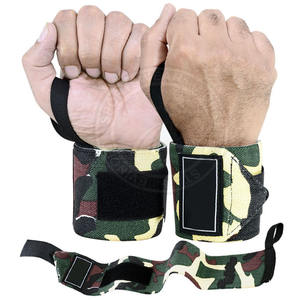 Bande élastique de soutien de poignet d'haltérophilie de sport personnalisée sangle antidérapante en polyester et coton pour la gymnastique/enveloppes de poignet personnalisées - Product Image 1