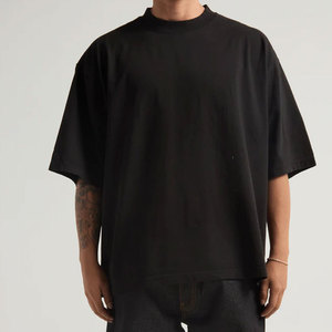 T-shirts surdimensionnés coton lourd hommes t-shirts surdimensionnés unisexe coupe ample t-shirt Vintage été décontracté Baggy basique hauts t-shirts - Product Image 3