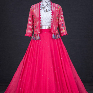 Lehenga Choli de styliste indien, robe de mariée pour femmes, avec koti, nouveau Style, tenue de fête, bansi, robe de mariage - Product Image 1