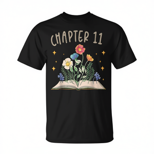 T-shirt promozionale per il 11° compleanno di Bookworm, per gli amanti dei libri, con scritta 'Capitolo 11 Anni' - Product Image 2
