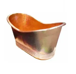 Baignoire moderne en cuivre Btah haute vente baignoire Btah en cuivre pur de qualité supérieure élégante pour la maison hôtel salle de bain utilisation Perpouse de bain - Product Image 2