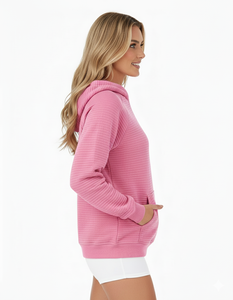 Sudadera con capucha para mujer de buena calidad de la mejor fabricación, de algodón 100% Material, transpirable, estampado de logotipo personalizado, ropa de Otoño/Invierno - Product Image 3