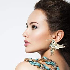 Pendientes de Aro Bordados con Tema Clásico Vintage para Amantes, Hechos a Mano con Perlas de Imitación y Algodón, Ligeros para Fiestas de Mujer - Product Image 6