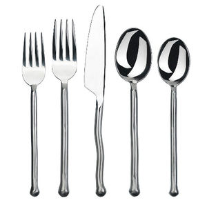 Juego de cubiertos de oro de boda de alta calidad de acero inoxidable de 5 piezas - Product Image 3