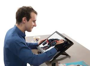 Guantes de Tela Suave para Tablet PC, con Dos Dedos Libres, Anti-Aceite, Anti-Huellas, Anti-Tacto, Anti-Suciedad, para Mano Izquierda o Derecha, Talla Única, Color Negro - Product Image 4