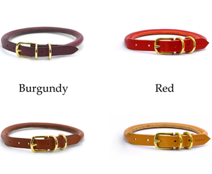Collier de chien en cuir roulé avec boucle-2cm ou 1.2cm de largeur Collier de chien pour lévrier et Whippet - Product Image 2