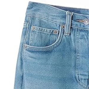 Nouvel arrivage de shorts baggy en denim bleu clair 100% coton taille moyenne tricoté été écologique droit style décontracté - Product Image 3