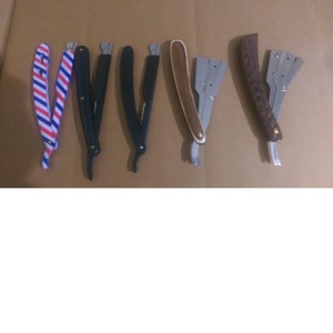 Maquinilla de afeitar profesional de corte recto con mango de acero, maquinilla de afeitar con logotipo personalizado, para salón de belleza, oferta - Product Image 6