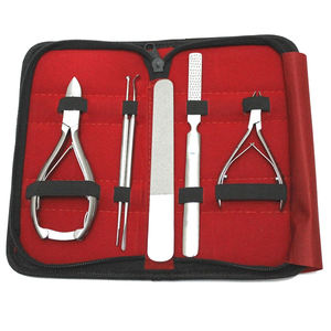 Ensemble d'instruments de podologie pour coupe-ongles, ouverture large, lame courbée, acier inoxydable extra résistant, 6 pièces, outils de soin des pieds - Product Image 1