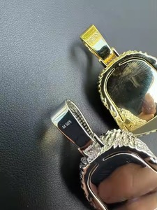 Colgante de zapato de diamante de moissanita chapado en oro amarillo tachonado incoloro Hip Hop colgante personalizado para hombres regalo de plata para marido - Product Image 2