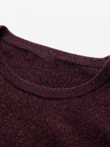 Pull en maille pour homme, col rond, manches longues, fin, 100% coton, respirant, pour l'hiver - Product Image 5