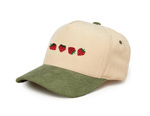 Usine directe deux tons velours côtelé personnalisé brodé casquette de Baseball 5 panneaux Logo personnalisé casquette Snapback incurvée pour les femmes fête vacances - Product Image 1