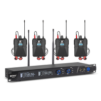 Debra ER202 Audio UHF Système de surveillance intra-auriculaire sans fil avec BT 5.0 pour casque d'écoute Stage Band Ensemble