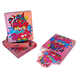 En Stock, Nuevo Producto, Bolsas y Cajas de Mylar Holográficas Impermeables con Patrón Rosa de 3.5g para Dulces y Alimentos - Product Image 3