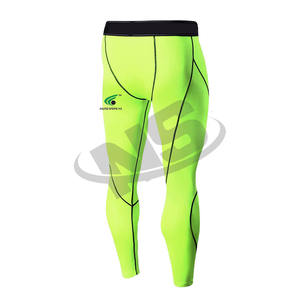 Leggings Deportivos para Hombre al por Mayor, Material Spandex, Alta Elasticidad, Mallas para Gimnasio, Pantalones Deportivos para Correr y Entrenar, Logotipo, Color Sólido, Ropa Deportiva - Product Image 4