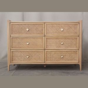 Organisateur en bois à 6 tiroirs pour meubles de chambre à coucher et design d'intérieur minimaliste - Product Image 2