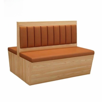 Ensemble de stand de canapé de restaurant de club, canapé de siège de double cabine latérale en bois