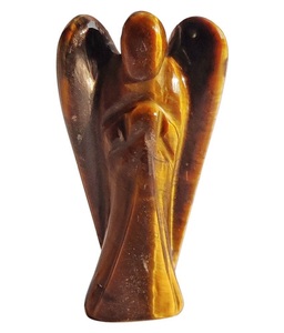 Estatuilla de Ángel Feng Shui de alta calidad de 2 pulgadas, piedra de cuarzo de cristal de ojo de tigre Natural, piedras preciosas semipreciosas, artesanía curativa - Product Image 4