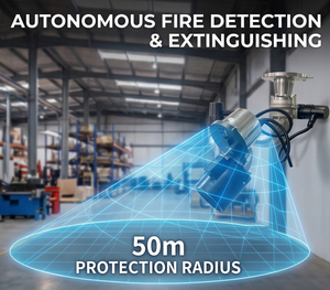 Moniteur d'incendie intelligent à suivi automatique 30 L/S en acier inoxydable DN80 pour la protection incendie des aéroports et marinas - Product Image 3