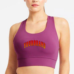 Sujetador deportivo con espalda cruzada y logotipo personalizado OEM para mujer, Top corto de entrenamiento entrecruzado de alto soporte para mujer, Tops de ropa activa, precio al por mayor - Product Image 6