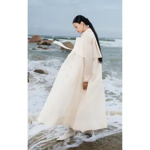 Gabardina con doble botonadura de acetato de seda GALVAN con cinturón, ropa de verano para mujer, bolsos, abrigo para mujer, el mejor precio - Product Image 1