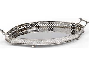 Vaisselle design antique plateau de service en métal de première qualité plateau de grande taille pour les fêtes plateau de service alimentaire - Product Image 3