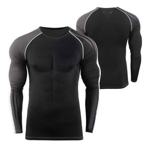 Fabricant de haute qualité vêtements de plein air Rash Guard T-shirts manches longues col rond Rash Guard pour hommes personnalisé OEM - Product Image 2