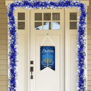 Drapeaux décoratifs de Hanouka pour porche, ensemble de bannières festives pour l'extérieur - Product Image 6