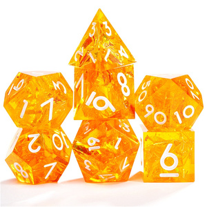 Juego de dados de resina de borde afilado de poliedro de película brillante de doble <span class=keywords><strong>color</strong></span> de venta directa del fabricante - Product Image 3