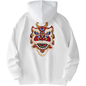 Unisex Polyester Pullover <b>Hoodies</b> Custom Logo Embroidery Wholesale Solid <b>Lined</b> Front Digital 300 Gram Customizable for <b>Men</b> - Product Image 4