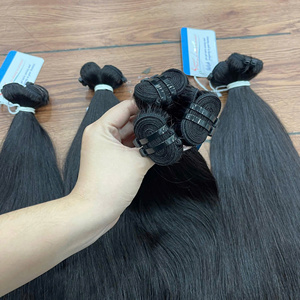 Extensiones de Cabello Humano Vietnamita Virgen de Lujo, Mechones Naturales Lisos de Doble Trama, Extensiones de Cabello Premium - Product Image 2