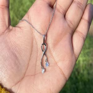 Pendentif en diamant de laboratoire 14 carats en or massif 0.50 ct collier de mariage en diamant de laboratoire pour femmes collier pour bijoux d'anniversaire - Product Image 2