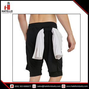 OEM & ODM Formal Solid Canvas Mens Cotton <b>Running</b> Shorts Quick Dry Fitness Gym Sport Workout Shorts - Product Image 3