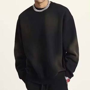 OEM personalizado ácido lavado sudaderas básicas de algodón de gran tamaño diseño sudaderas hombres Vintage desgastado Sudadera con capucha para hombres OEM / ODM - Product Image 4