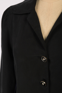 Blusas <span class=keywords><strong>de</strong></span> Lyocell Negras <span class=keywords><strong>de</strong></span> Manga Larga con Botones para <span class=keywords><strong>Mujer</strong></span>, Camisas Casuales <span class=keywords><strong>de</strong></span> Trabajo - Product Image 6