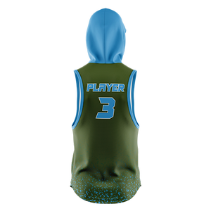 Sweat à capuche d'hiver sans manches pour homme de haute qualité, en polaire athlétique, respirant, à séchage rapide, gaufré, brodé, uni, teint - Product Image 4