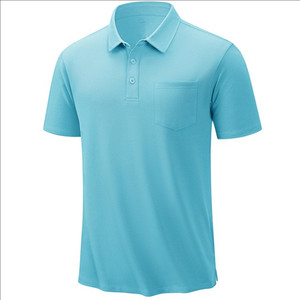 เสื้อโปโลแขนสั้นสำหรับผู้ชายเสื้อยืดออกแบบได้เองพิมพ์ลายทึบ - Product Image 1