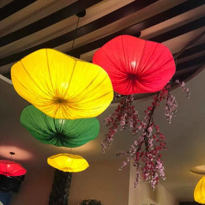 Silk <b>Lantern</b> combining bright silk and eco friendly bamboo elegant Vietnamese craft for decorative hanging purposes - Product Image 4