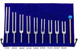 Juego de diapasones de aleación de aluminio, diapasón de Chakra profesional de plata médica curativa para meditación, instrumento médico - Product Image 3