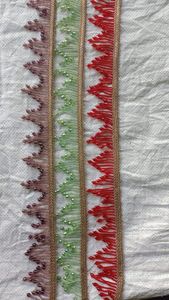 Cordones bordados a máquina hechos a medida en diseños Latkan y en tres colores para vestidos de novia y para reventa. - Product Image 2