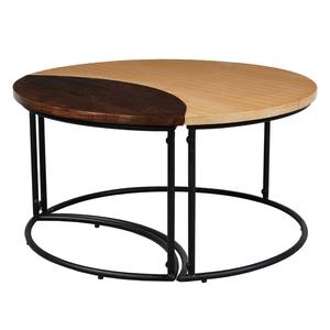 Fabricant indien vente en gros ensemble de tables basses gigognes avec dessus en bois et base en métal table d'appoint pour meubles de maison - Product Image 1