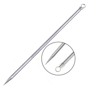 New Stylish Non Slip Handle Unisex Facial Care Blackhead Remover Stainless Steel Tool Facial Comedone <b>Acne</b> <b>Needle</b> Dual End High - Product Image 1