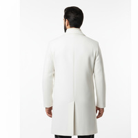Manteau long en toile sur mesure pour homme, mélange de laine, hiver, usine OEM, logo personnalisé, fourrure de renard véritable, séchage rapide, respirant