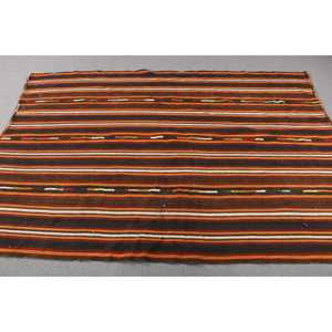 4.9x7.2 ft Turkish Vintage Rug, Area Rug, <b>Brown</b> Kilim Moroccan Rug - Product Image 2