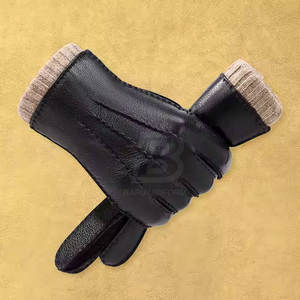 ถุงมือหนังพรีเมี่ยมหน้าจอสัมผัสใช้ได้กับฤดูหนาว - Product Image 4