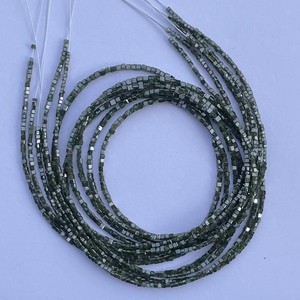 Cuentas de Diamante Verde Oscuro Natural Facetadas en Forma de Cubo de 2mm 3mm 4mm, Certificadas por IGI, Precio de Fábrica al por Mayor - Product Image 2