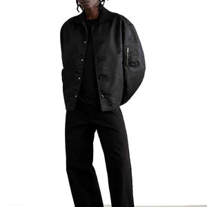 Blousons d'aviateur surdimensionnés pour adultes col rabattu en tissu prix de gros vestes d'hiver décontractées pour adultes - Product Image 3